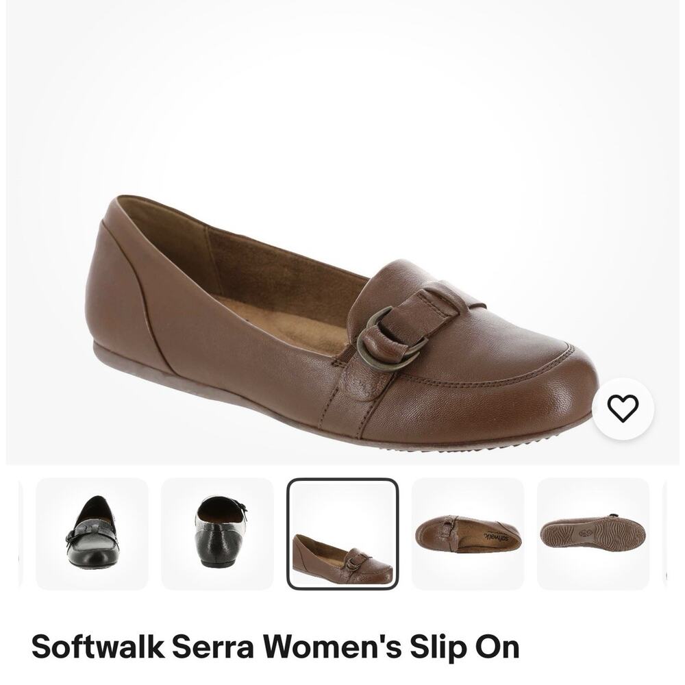 Softwalk Serra Women's Slip On Tan 8.5-W Fashionable Stylish All Day Comfort